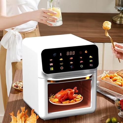 Freidora de aire inteligente 11 en 1, horno tostador, freidora de aire digital de convección con parrilla, horno, asado, recalentado, asado a la parrilla, deshidratado, electrodoméstico de encime