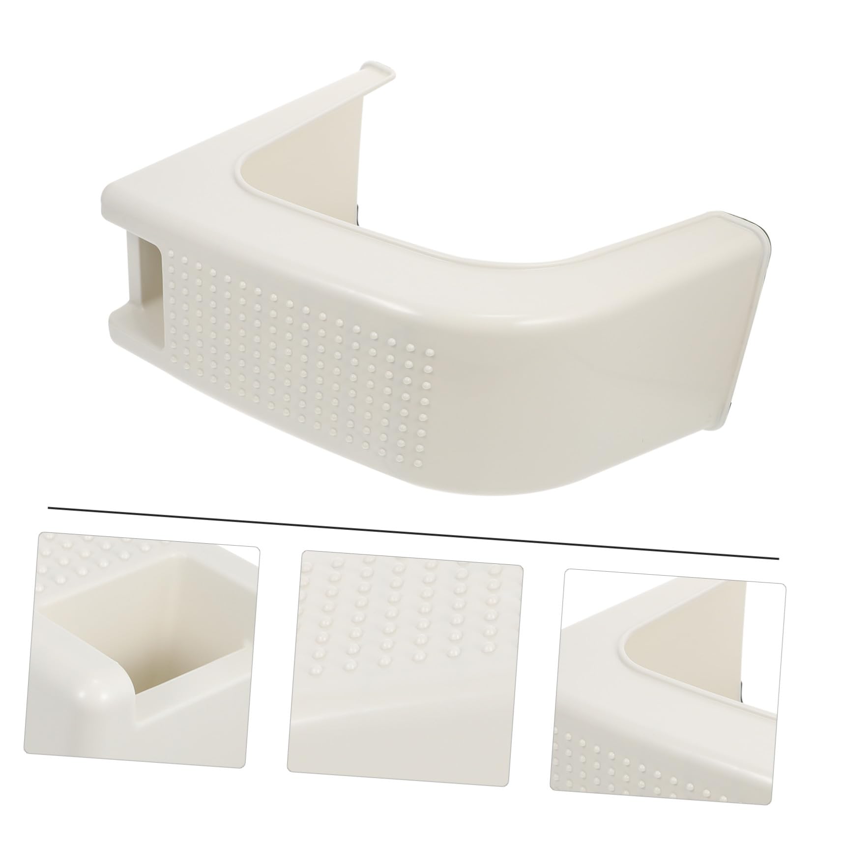 POPETPOP Poggiapiedi per Pedicure in Plastica Mini Scanalatura Porta Attrezzi, Sgabello Pratico per Nail Art Uso Professionale e Domestico, Supporto Ergonomico per Centri Bellezza e Cura