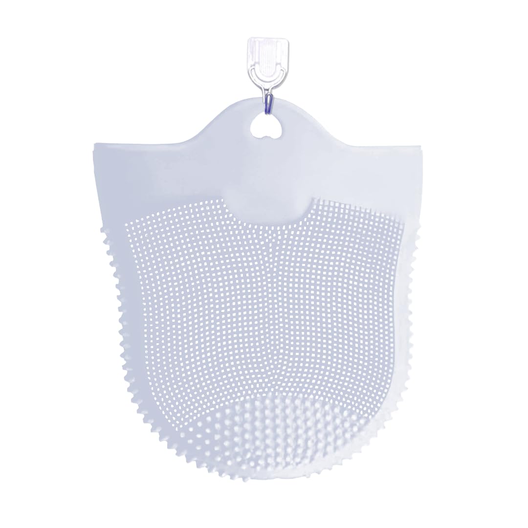 Gleva Face Scrubber Massage Glove, Silicone Face Cleanser & Body Massaging, Manual Facial Cleansing Massager Brush for Exfoliating, Blackhead Remover Brush (White)-image-19