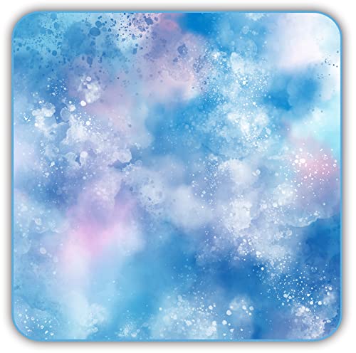 Premium Square Waterproof Mouse Pad - Non-Slip Rubber Base, 9x9 inches (Colored Marble)