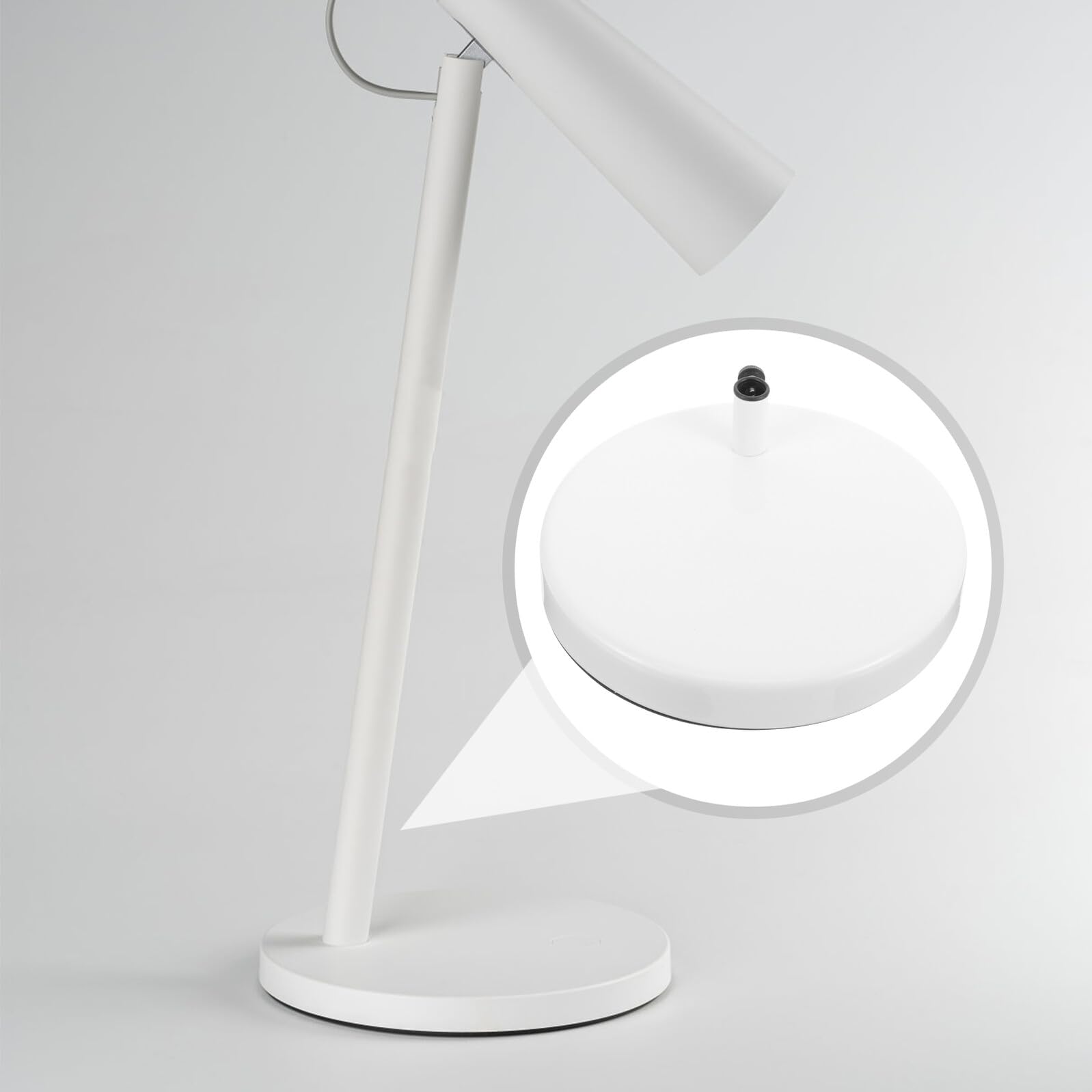 SHINEOFI Base Facile da Pulire in Ferro Braccio Snodabile per Lampada da Tavolo Compatibile Lampade a Led per Scrivania e Uso DIY in Ambienti Interni