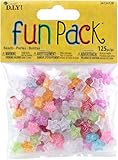 Cousin 34734128 Fun Packs 125-Piece Multi Glitter Star Beads