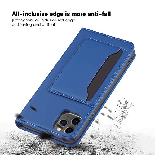 Étui en cuir iPhone 13 Pro Max USUASI bleu au raffinement unique et finitions premium