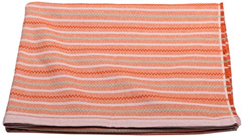 David Fussenegger Riva Baumwolldecke Streifen, Baumwoll-Mischgewebe, Orange, 200 x 140 cm