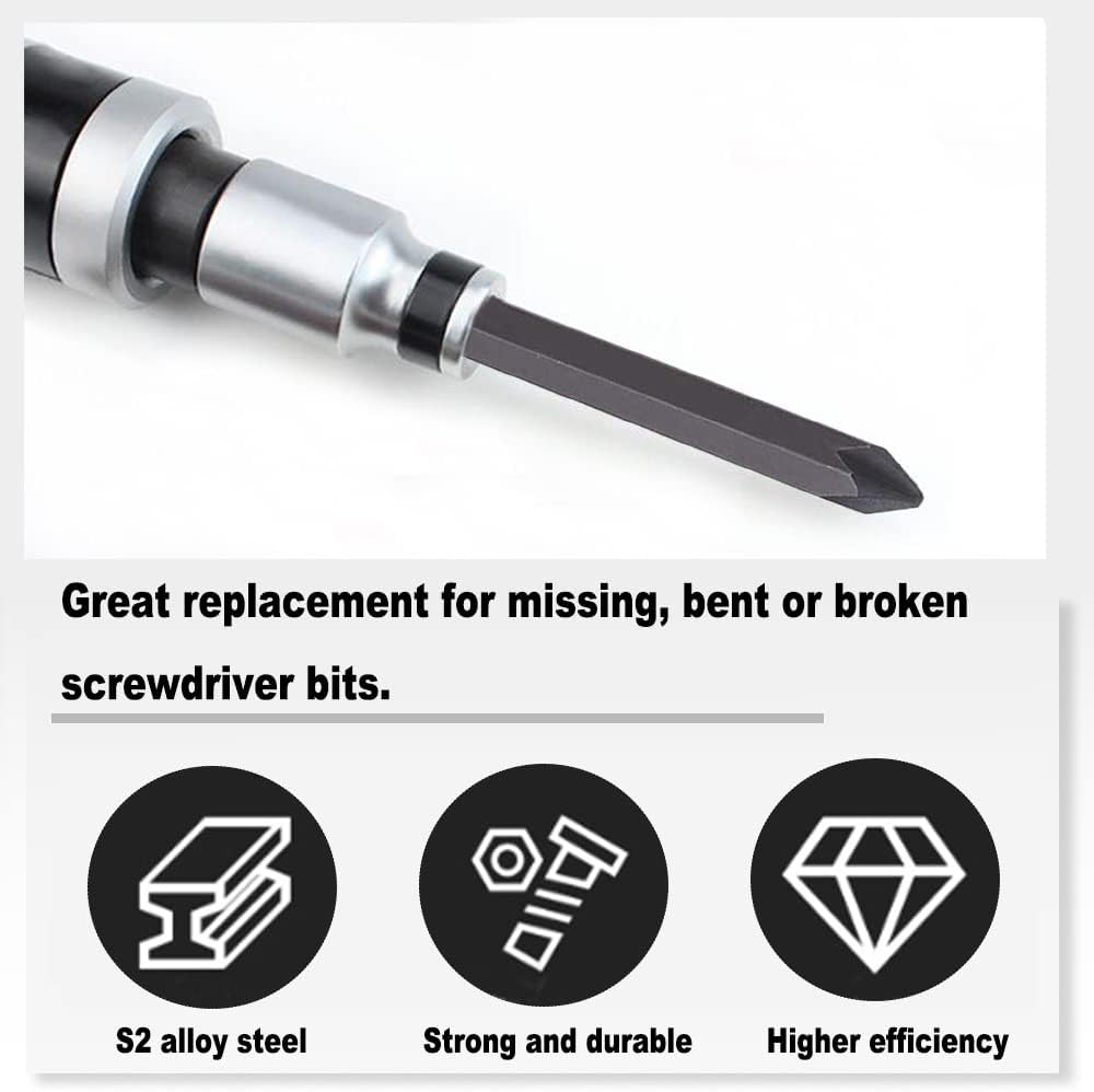 Utoolmart 8mm Dia Hex Shank 32mm Length Phillips PH3 Magnetic Screw Driver S2 Screwdriver Bits 10Pcs