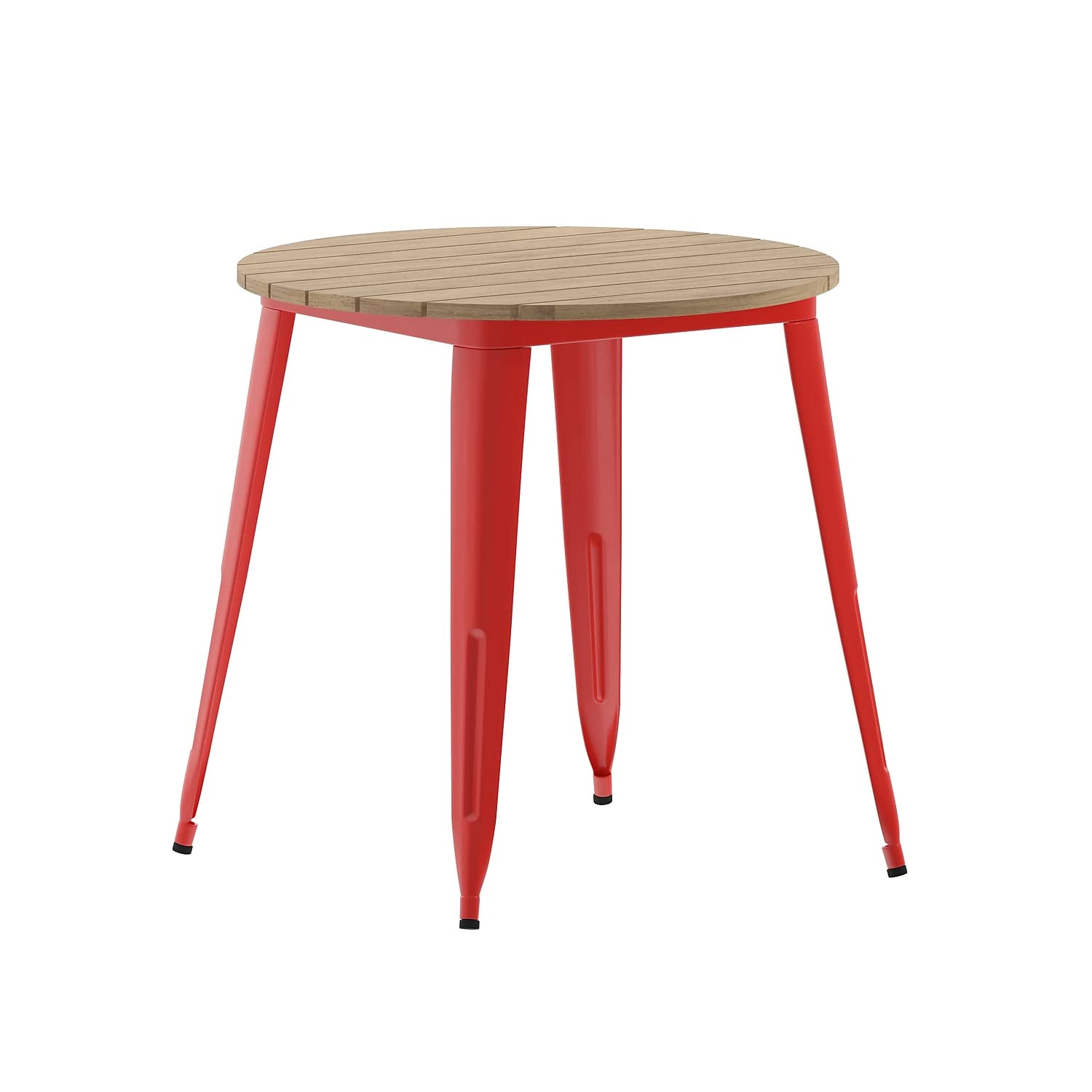 Table de salle à manger d'extérieur en polyrésine marron et rouge de haute qualité