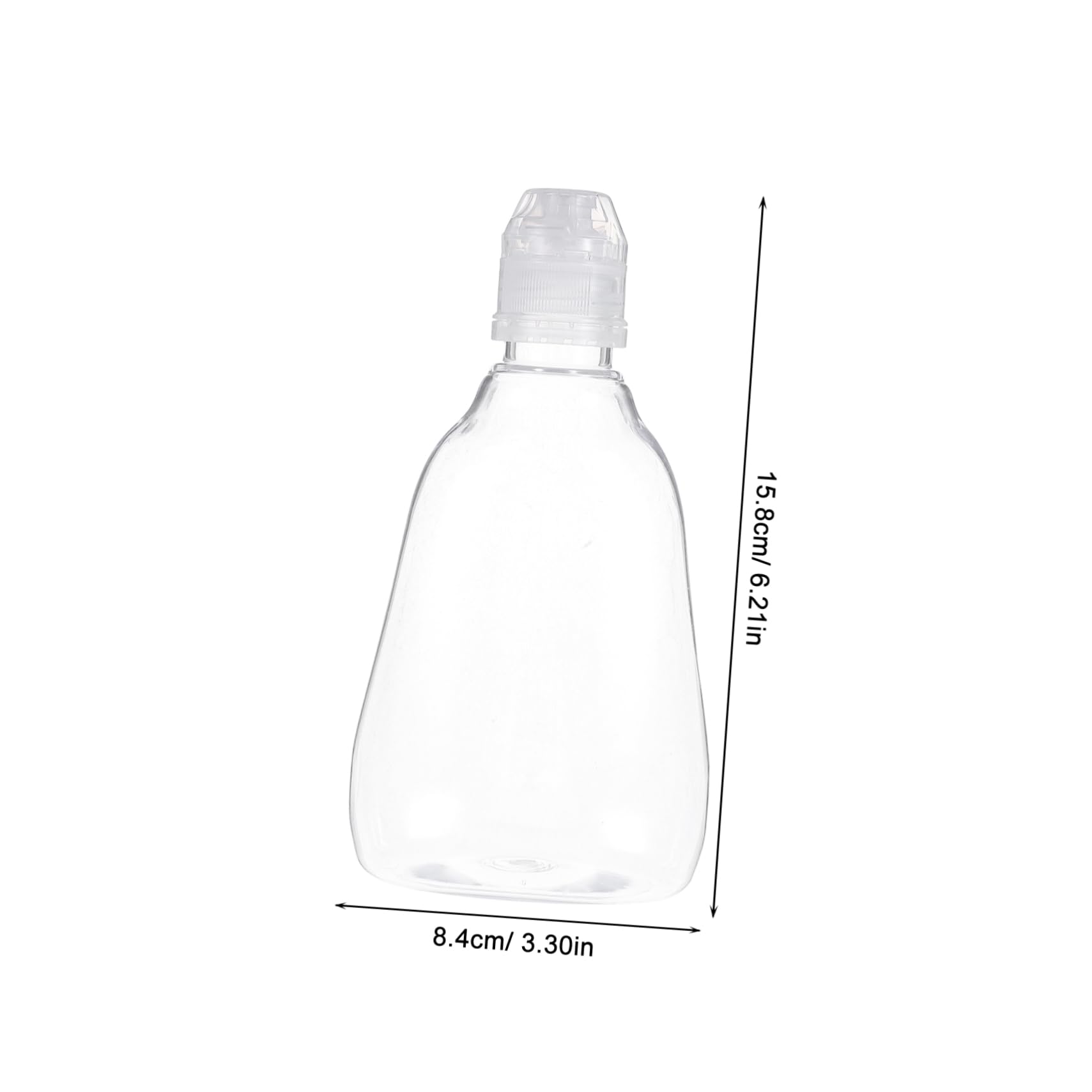 COLLBATH Portable Clear Plastic Honey Dispenser Squeeze Bottle with Flip Cap Capacity for Honey Sauces and Condiments Easy Squeeze Nozzle for Effortless Dispensing Go