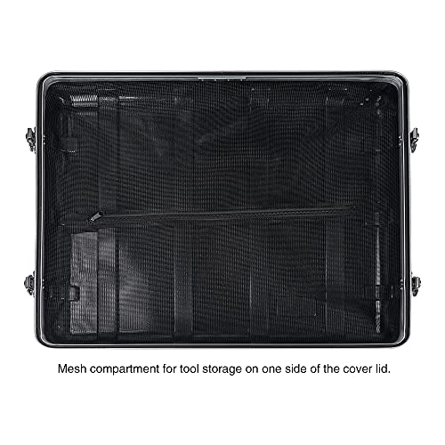 Image of Sound Town Lightweight 8U PA DJ Rack /Road Case with 7U Rack Space, ABS Construction, 19 inch Depth, Retractable Handle, Wheels and Heavy-Duty Latches (STRC-A8UT)