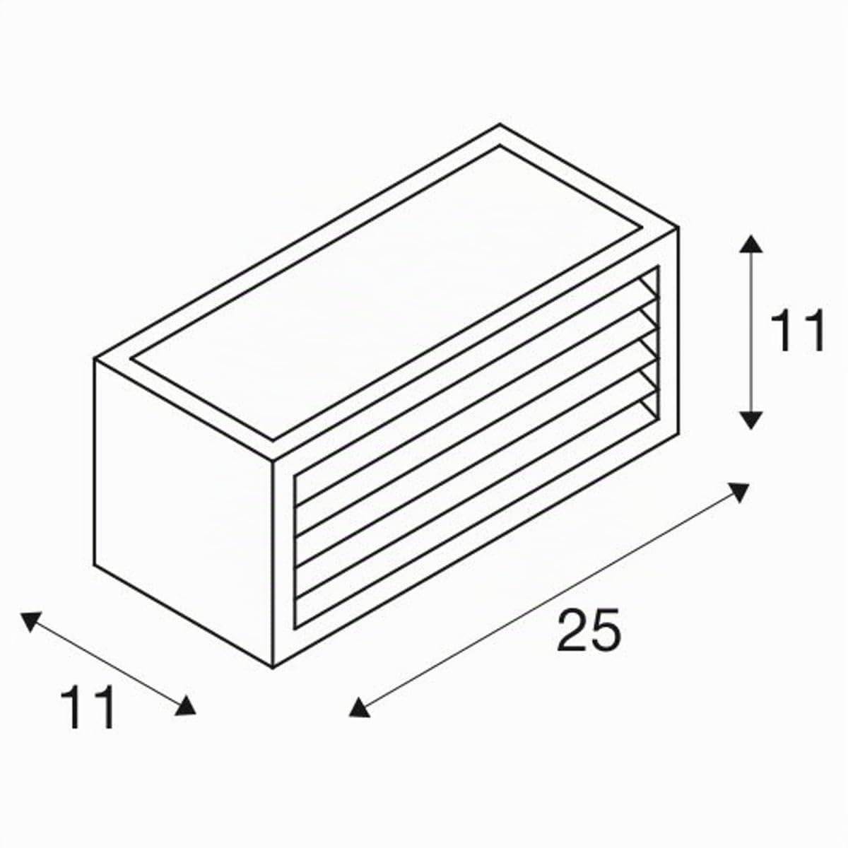 SLV 232497 Applique murale BOX-L; rouille