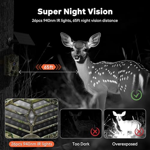 Caméra de chasse WiFi 4K Solareye vision nocturne mouvement IP66 - 7