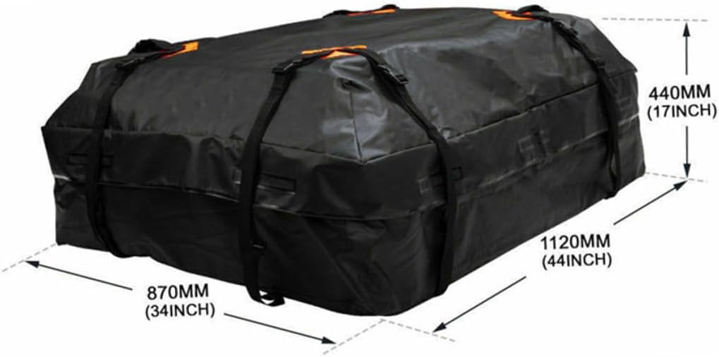 Waterproof 600d Oxford Car Roof Cargo Bag with Anti-dust and Sun Protection, Vehicle Rooftop Carrier for Travel Storage, Universal Fit Soft-Shell Luggage Holder