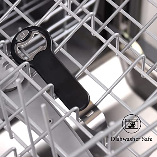 Kitchendao Magnetic Bottle And Can Opener For Refrigerator, Stainless Steel Manual Can Punch Opener For Liquid With Cap Catcher, Stick To Fridge For Easy Storage, Can Tapper Church Key With Magnet #TOP5