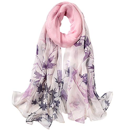 Exquis cadeau : foulard femme en soie et écharpe de mode colorée avec boîte