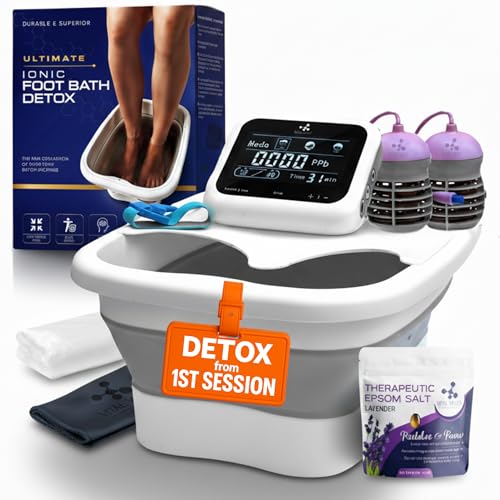 Vital Vibes Ultimate Ionic Foot Bath Detox Machine - Foot Detox Machine for Spa Bath with Touch...