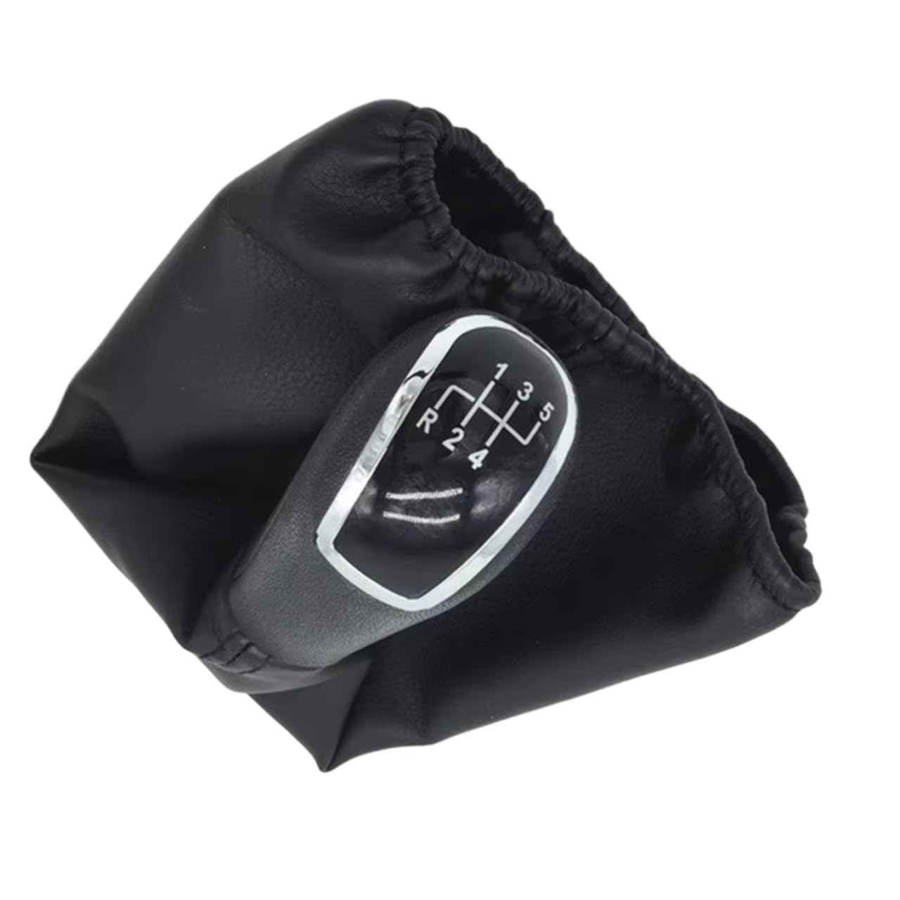 HILLAR Car Gear Stick Knob for Benz C-Class W202 W208 E-Class W210 W203 S203 / W245 W169 (04-12)/ W168 (97-04) 5/6 Speed Car Shift Gear Knob(Black R12345)