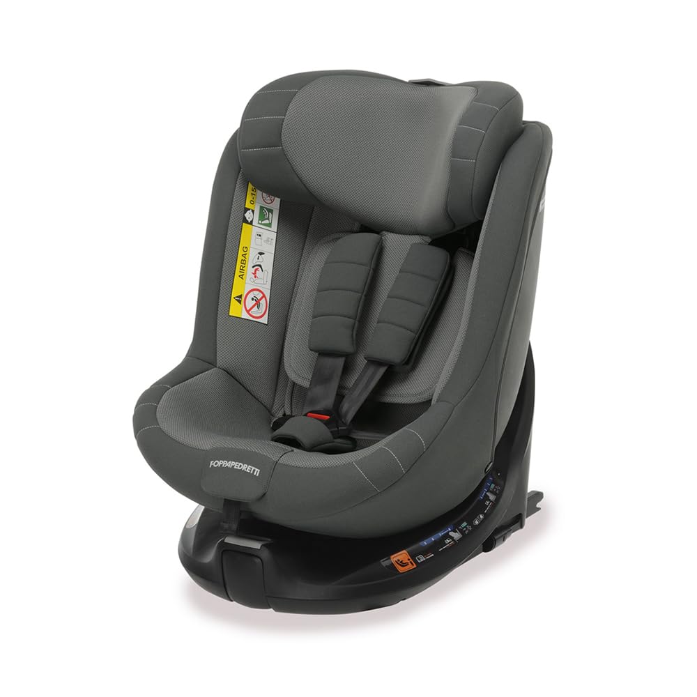 Foppapedretti Master i-Size seggiolino auto girevole 360° per bambini da 40 a 105 cm di altezza, Grey