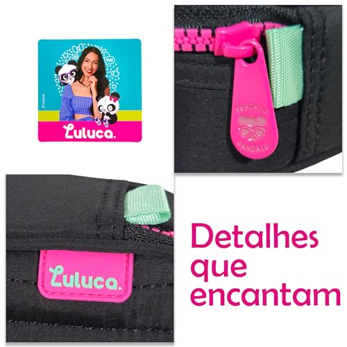 Estojo Box Luluca Lulike Soft Grande Escolar (Preto)