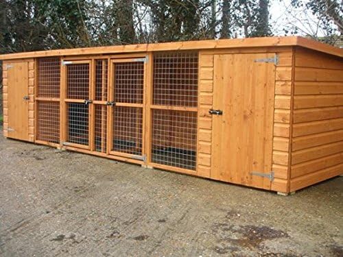 UK Kennels Wilton 16Ft X 4Ft Double Dog Kennel And Run