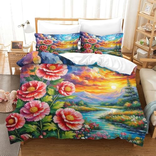 Parure de lit Protea microfibre douce à fermeture éclair cachée pour un entretien facile - 3