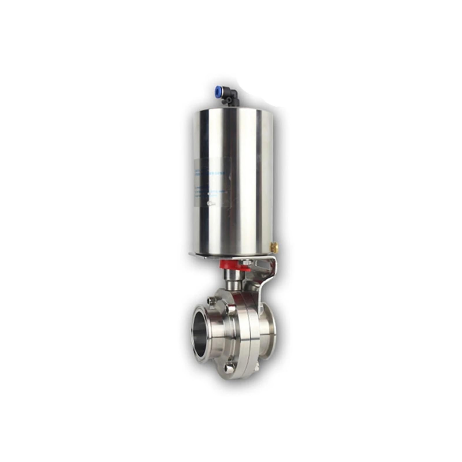 NYRXRYTCA 1-1/4"ic Butterfly Valve Stainless Steel 304 Tri Clamp OD 50.5mm Actuator Single Acting