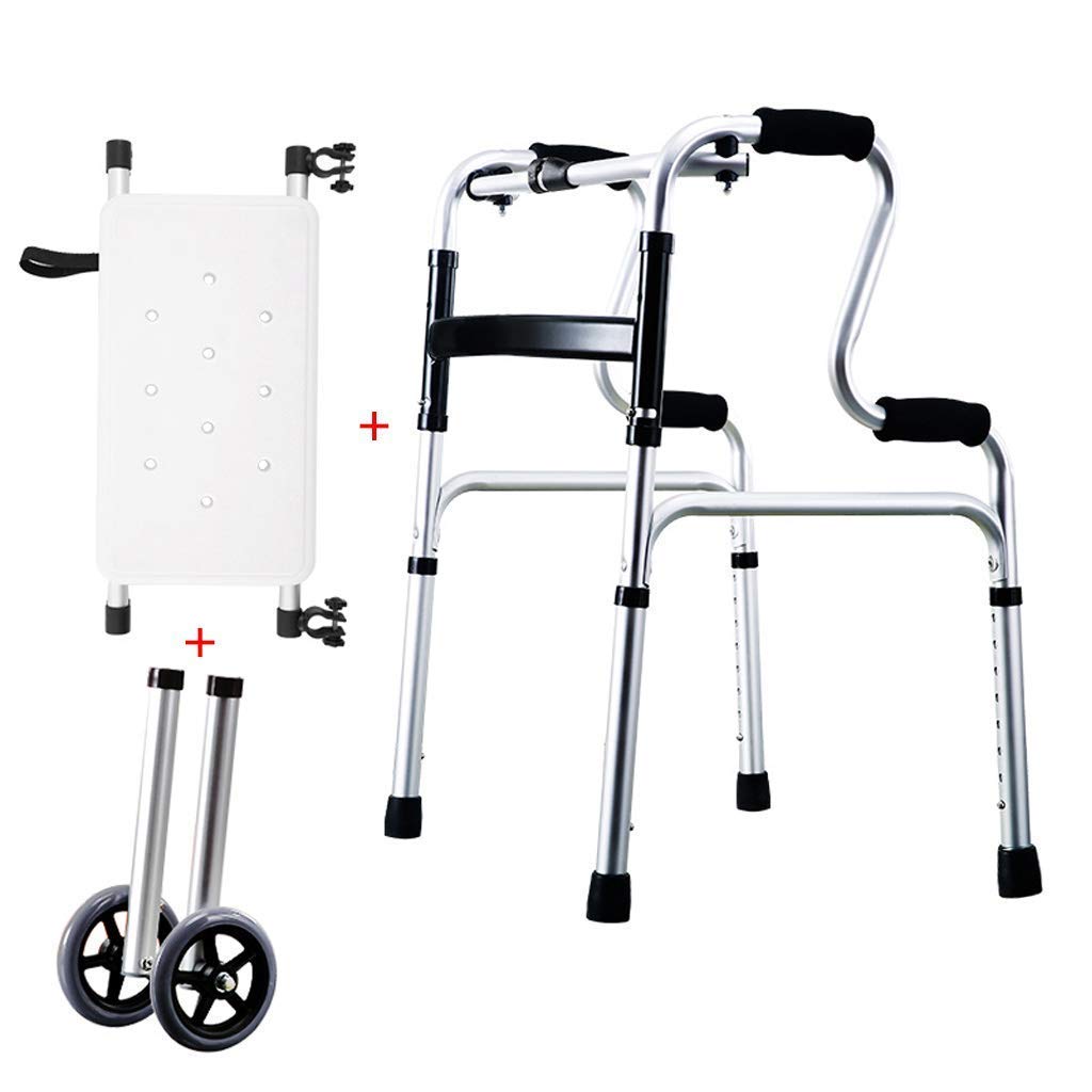 Buy XielInd Walking Frame,Deluxe Folding Walker with Seat and 2 Wheels
