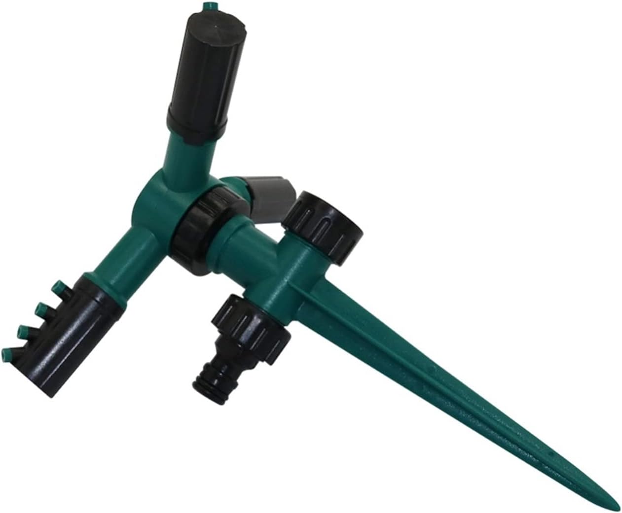 Gardening Irrigation Dripper 3 Arm 360 Angle Rotating Sprinkler with Ground Insertion Rod Garden Lawn Automatic Watering System Sprinkler 1 Piece