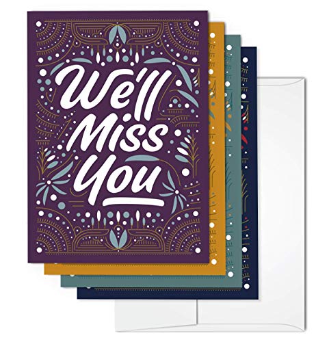 We'll Miss You Greeting Card Set | Includes 36 cards and envelopes