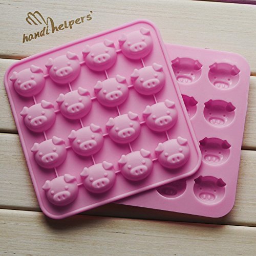 Premium 16-Cavity Cute Pig Shaped Candy Mold Chocolate Jelly Mini Cake Tray Mold