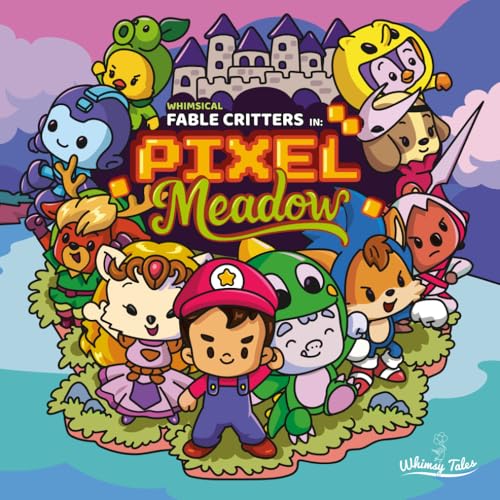 Whimsical Fable Critters in Pixel Meadow: Cozy Kawaii Retro Video Game Adult Coloring Book for The Nerdy Gamers