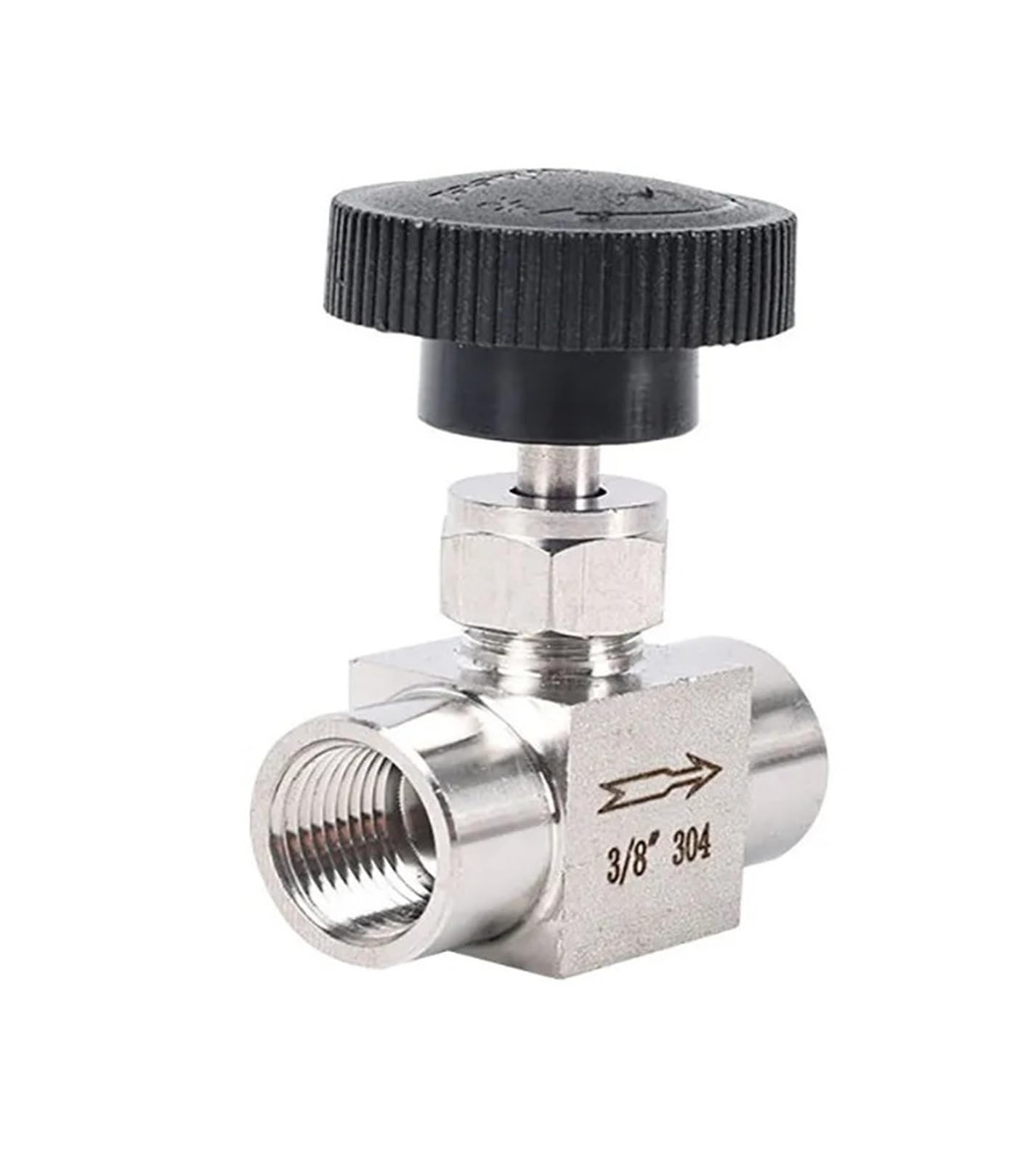 Needle Valve 1/8" 1/4" 3/8" 1/2" BSPT NPT Female Male Elbow Needle Valve 304(3l8,NPT)
