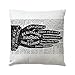 Uteruik Poszewki na poduszki ozdobne poszewka na poduszkę fraza nadruk kwadratowa poszewka na poduszkę dom biuro salon sofa samochód dekoracyjne 18 x 18 cali / 45 cm x 45 cm (#A)