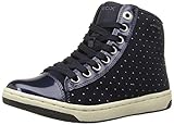 lacets Geox Creamy A, Sneakers Hautes Fille, Bleu (Navyc4002), 38 EU
