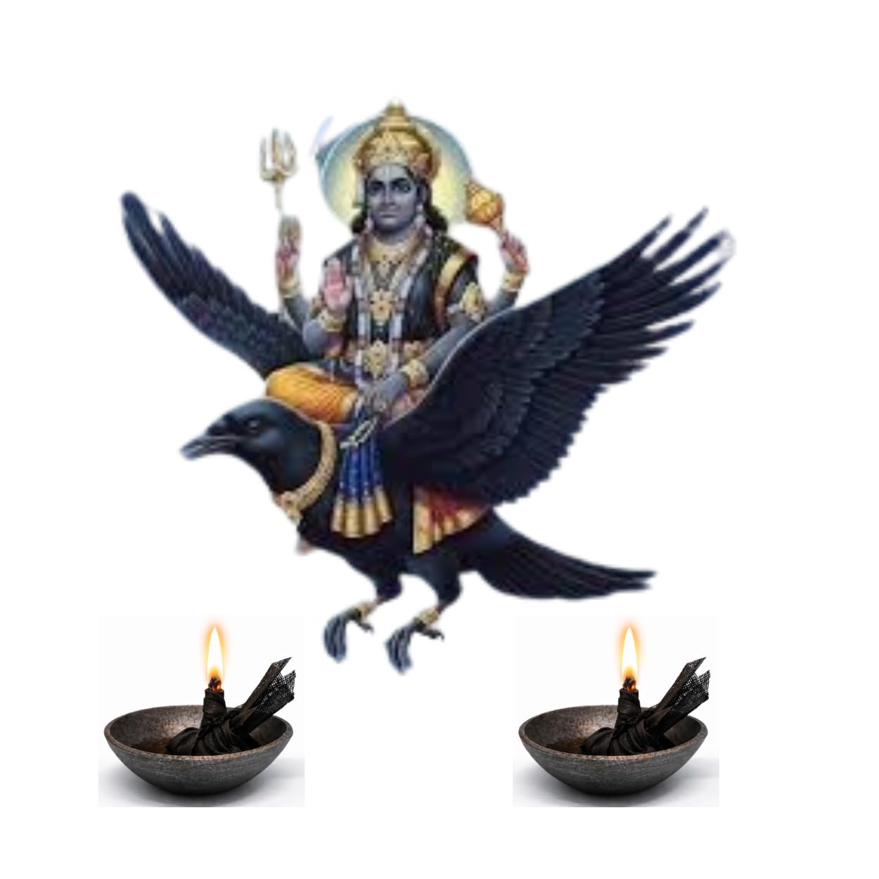 Hirdaya Shani Dev Diya with Free Cotton Wicks (100 Pcs) & Sesame Wicks (5 Pcs) | Traditional Black Metal Oil Lamp for Shani Puja, Saturday Worship & Shani Dosha Nivaran | Pack of 2-picture-29