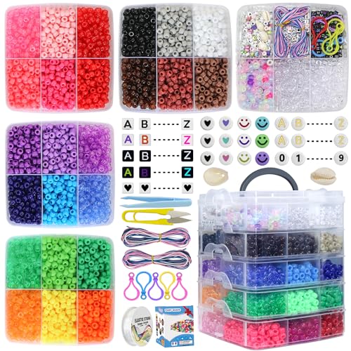 Kits de fabricación de pulseras con cuentas de plástico redondas para joyería 3
