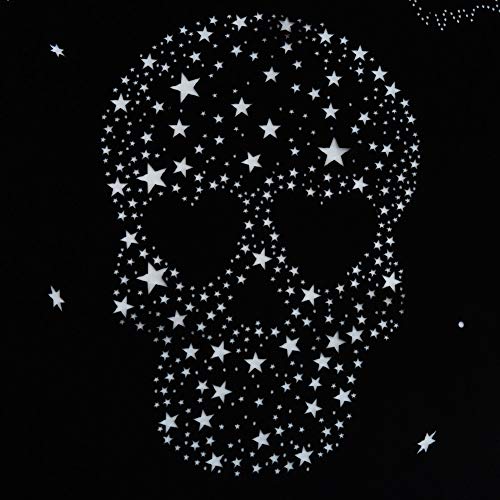 Mangata Casa Halloween Blackout Curtains 63Inch Long 2 Panels Set With Skull For Bedroom-Goth Black Drapes For Living Room-Cutout Window Curtain Panels(Black 52X63In) #TOP2