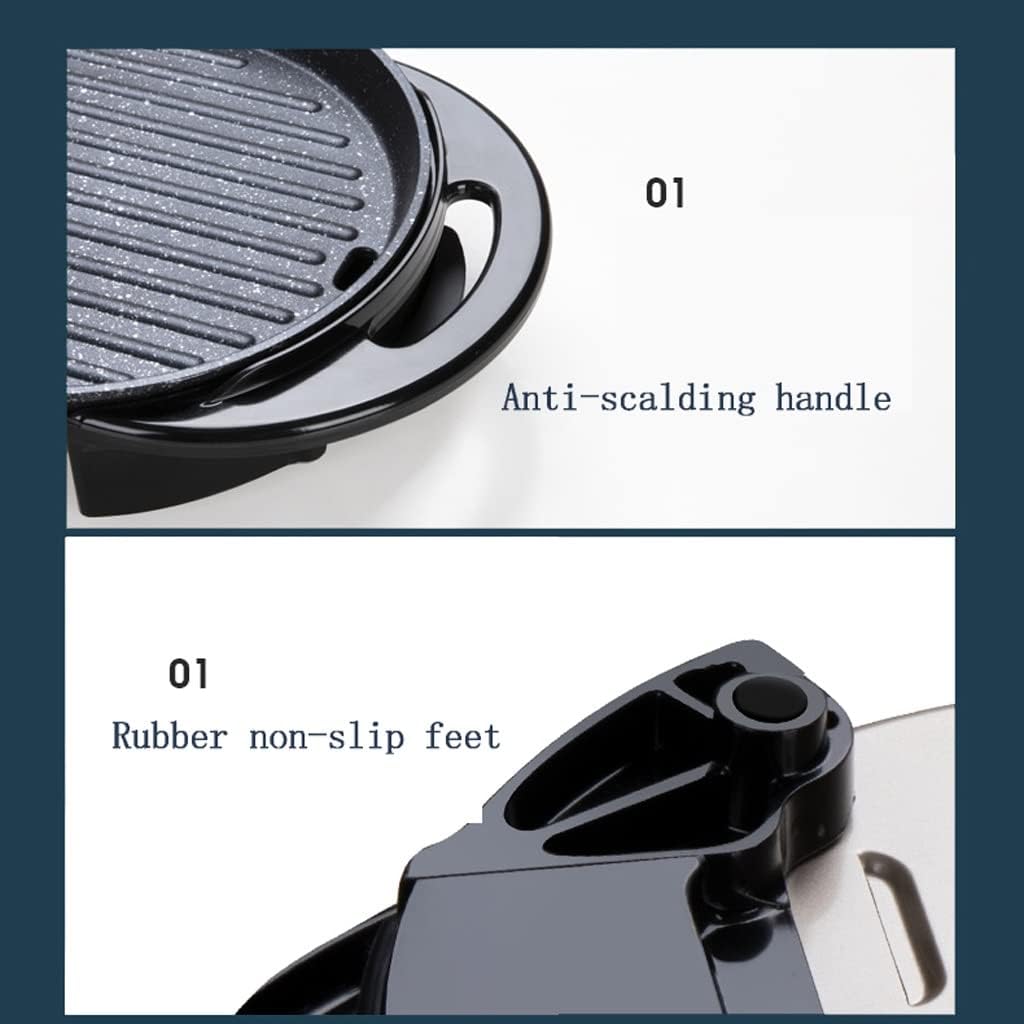 hot Pot Constant Temperature Dual Control Hot Pot Barbecue One Pot Can Washed Whole Machine Shabu Electric Oven Multifunctional stockpots (Color : Black)