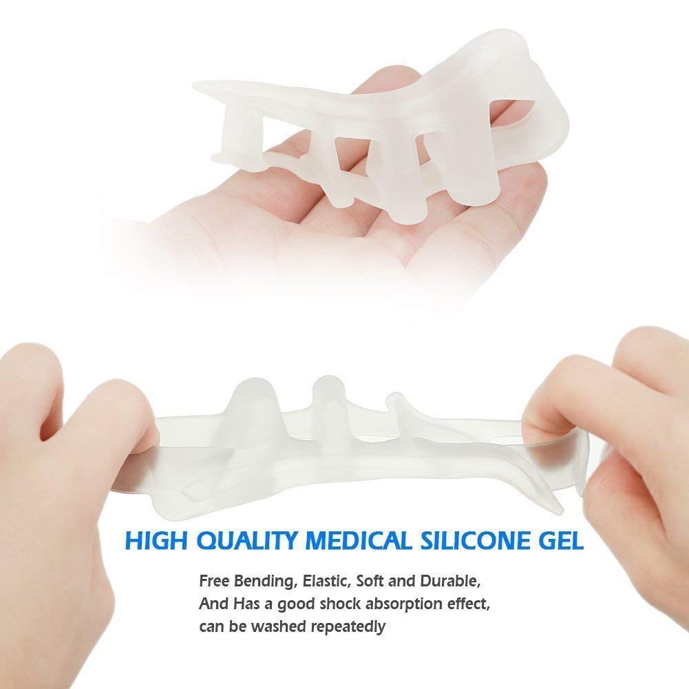 Tutore Alluce Valgo Correttore - Separatore Dita Piede - Supporti per i piedi - Raddrizza dita silicone, dita a martello, divaricatore