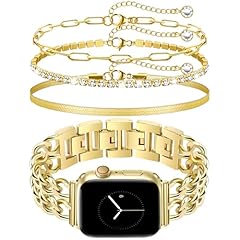 B11 Gold Band+3 Bracelet Set
