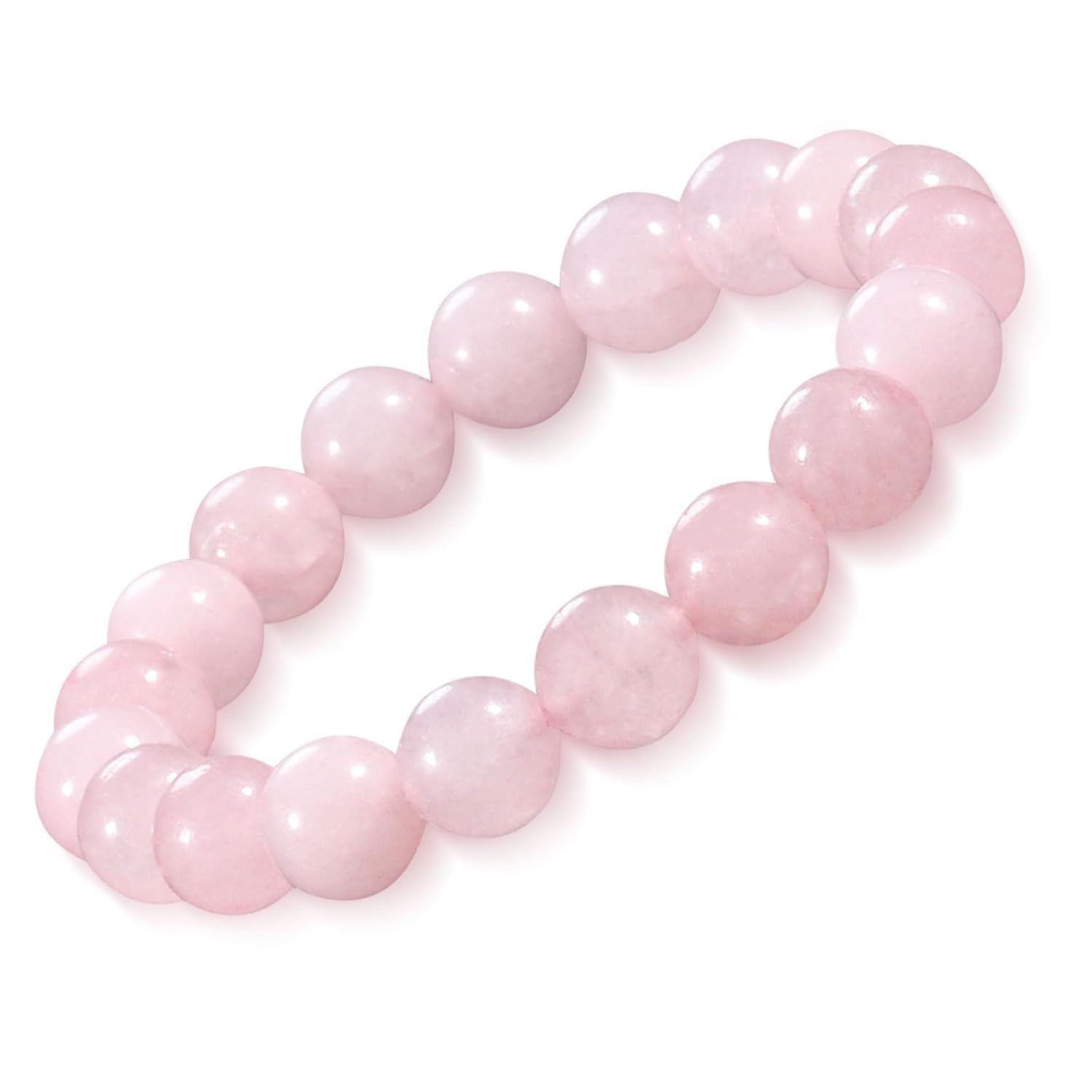 10mm Rosenquarz Armband Echtes Naturstein Armband für Damen Herren, Verstellbare Rosa Natürliche Edelstein Heilsteine Perlenarmband Chakra Yoga Armband, Bringt Glück, Reichtum und Wohlstand