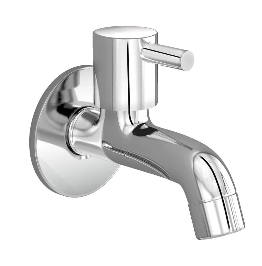 TAPSHOP Heavy Duty Brass Bib Cock Water Tap | Chrome Plated Wall Mounted Faucet | Quarter Turn Bathroom & Kitchen Tap | Rust Resistant Leak Proof-image-39