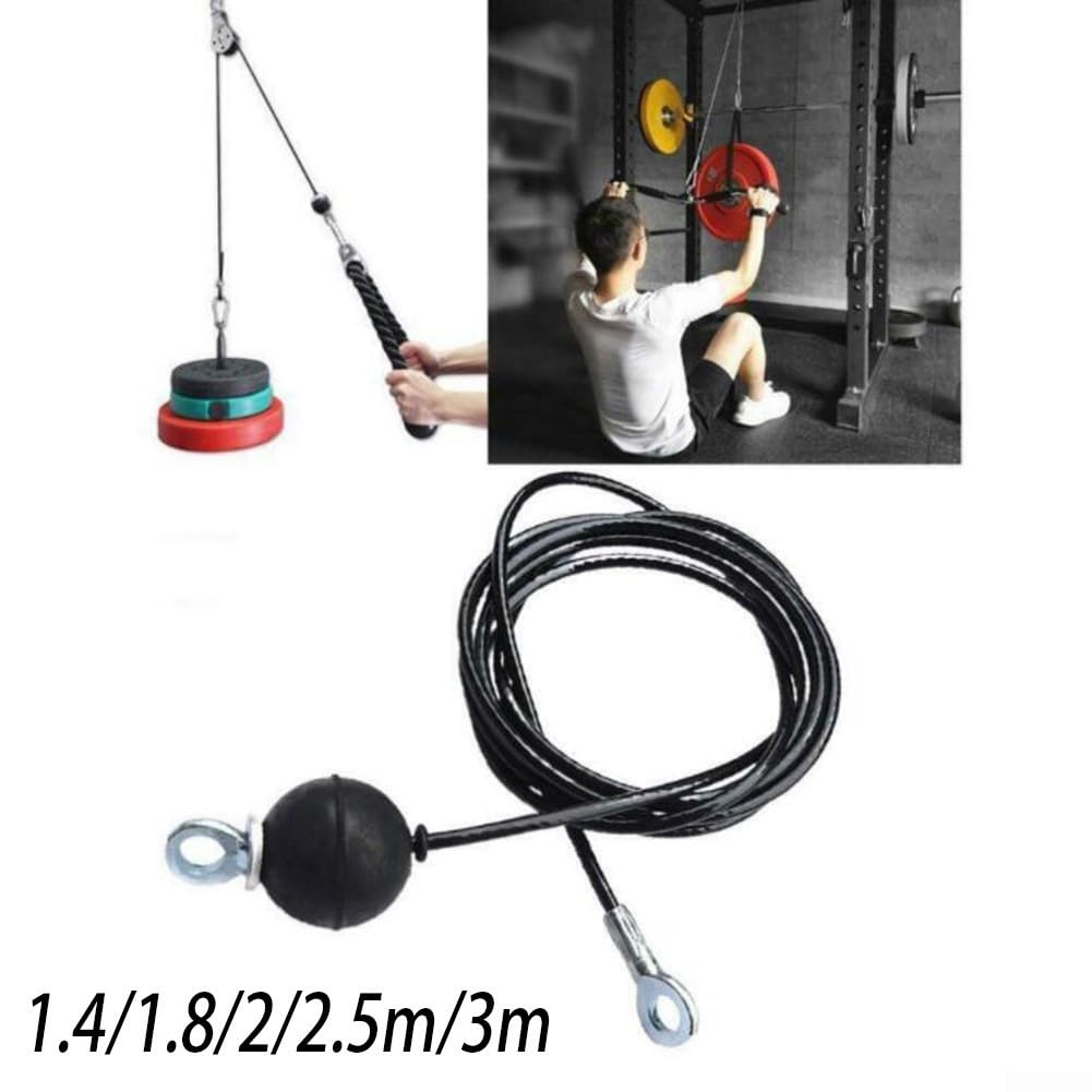 Cavo con puleggia da 1,4 m, accessorio fai da te per il fitness, cavo Cavo con puleggia da 1,4 m, accessorio fai da te per il fitness, cavo
