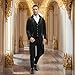 NFAUEIK Steampunk Jacket Men Renaissance Tailcoat stand Collar Coat Halloween Costumes for Mens (Black, M)