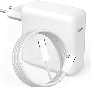 Caricatore Mac Book da 67W Compatibile con MacBook Air MacBook Pro 13 14 15 16 Pollici 2024 2023 2022 2021 2020, M1 M2 M3 Mac Laptop, iPad, Caricabatterie Rapido con Cavo di Ricarica 1.8M/5.9FT