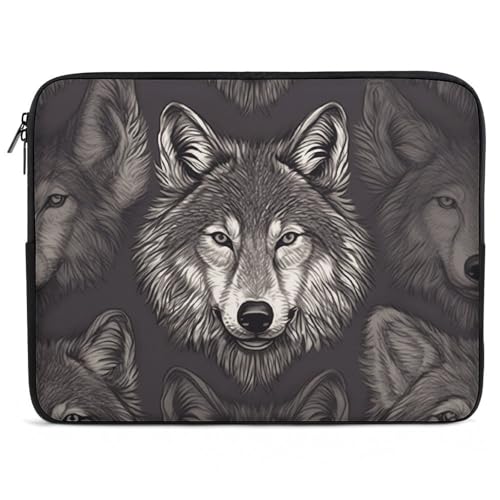 Housse ordinateur portable loup pour protéger des rayures du sac