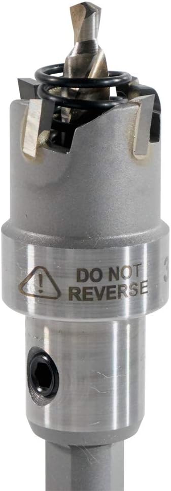 Klein Tools 31850 Heavy Duty Hole Cutter, 3/4-Inch Carbide Hole Cutter Cuts Stainless Steel, Mild Steel, Iron, and Copper