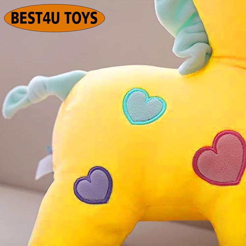 Image of Yellow Unicorn 25cm - Soft Toys Plush Stuffed Toy for Kids & Girlfriend, Soft Toy for Kids - Birthday Gift for Girls, Plush Toy Big Cuddly Hugging Bear, Gifts for Valentine's Day