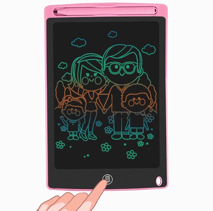Mofy Baby LCD 8.5 inç Grafik Yazı Çizim Tableti Kalemli Çocuk Yazı Tahtası Dijital Writting Tablet Pembe