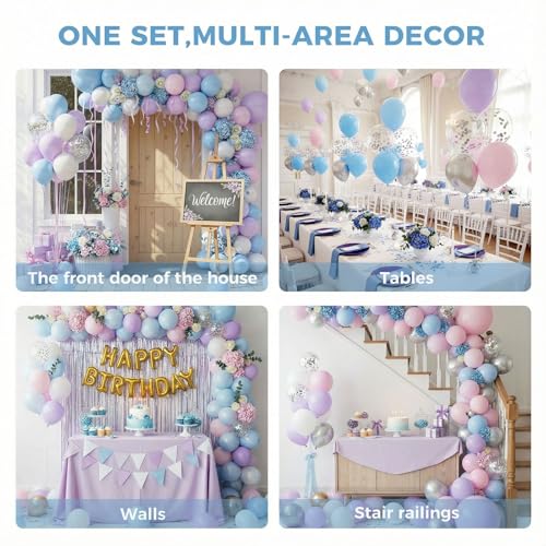 LOVESTOWN 110 PCS Light Blue Balloons, 12 Inch Bright Light Blue Latex - image 4