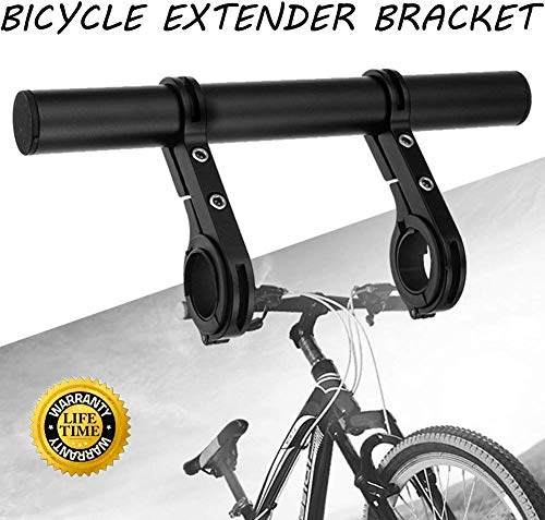 Bike Handlebar Extender, Aluminum Alloy Bicycle Handlebar Extension Double Clamp Bike Bracket Bicycle Accessories for Holding Flashlight Speedometer GPS Phone Mount Holder Save Space (Bike) - Thumbnail 5