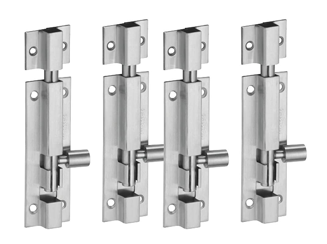 Tower-Bolt-for-Door-Antique-Chrome-Finish-Stainless-Steel-4-Inch-Door-Security-Latch-Lock(Pack of 4)